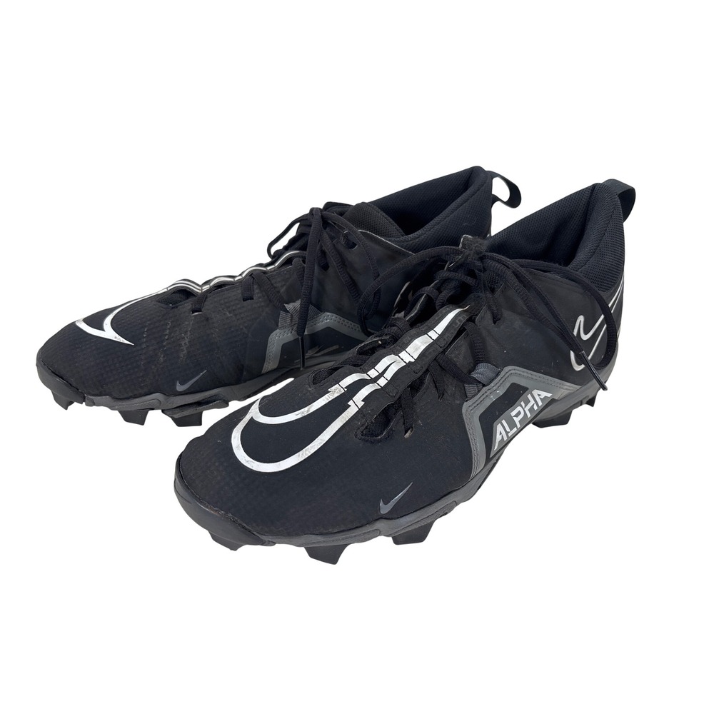 Nike Alpha Menace 3 Shark Football Cleats Black White CV0582-010 Mens 13